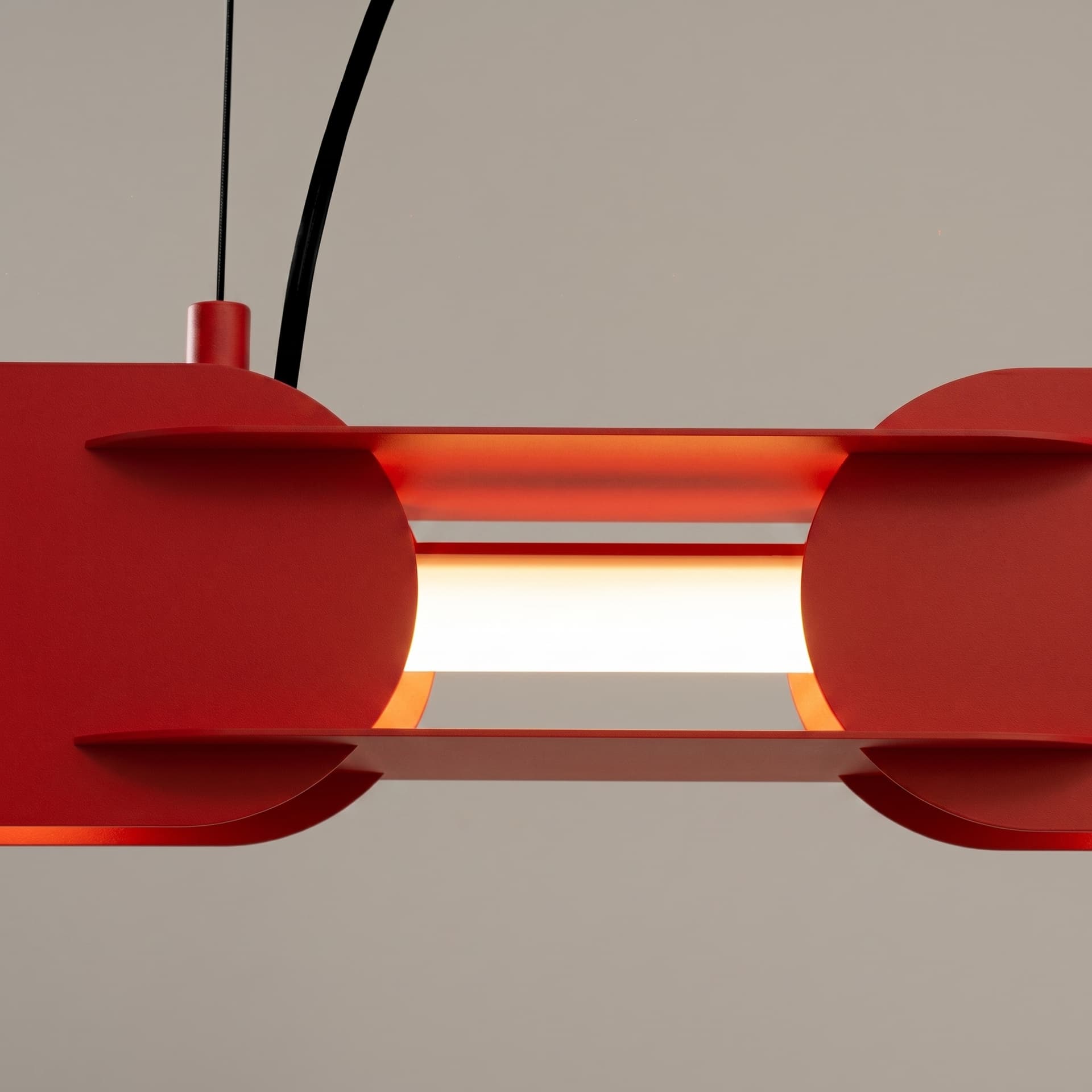 Pendant lamp CHAIN 158 cm, red, Thoro - 312819
