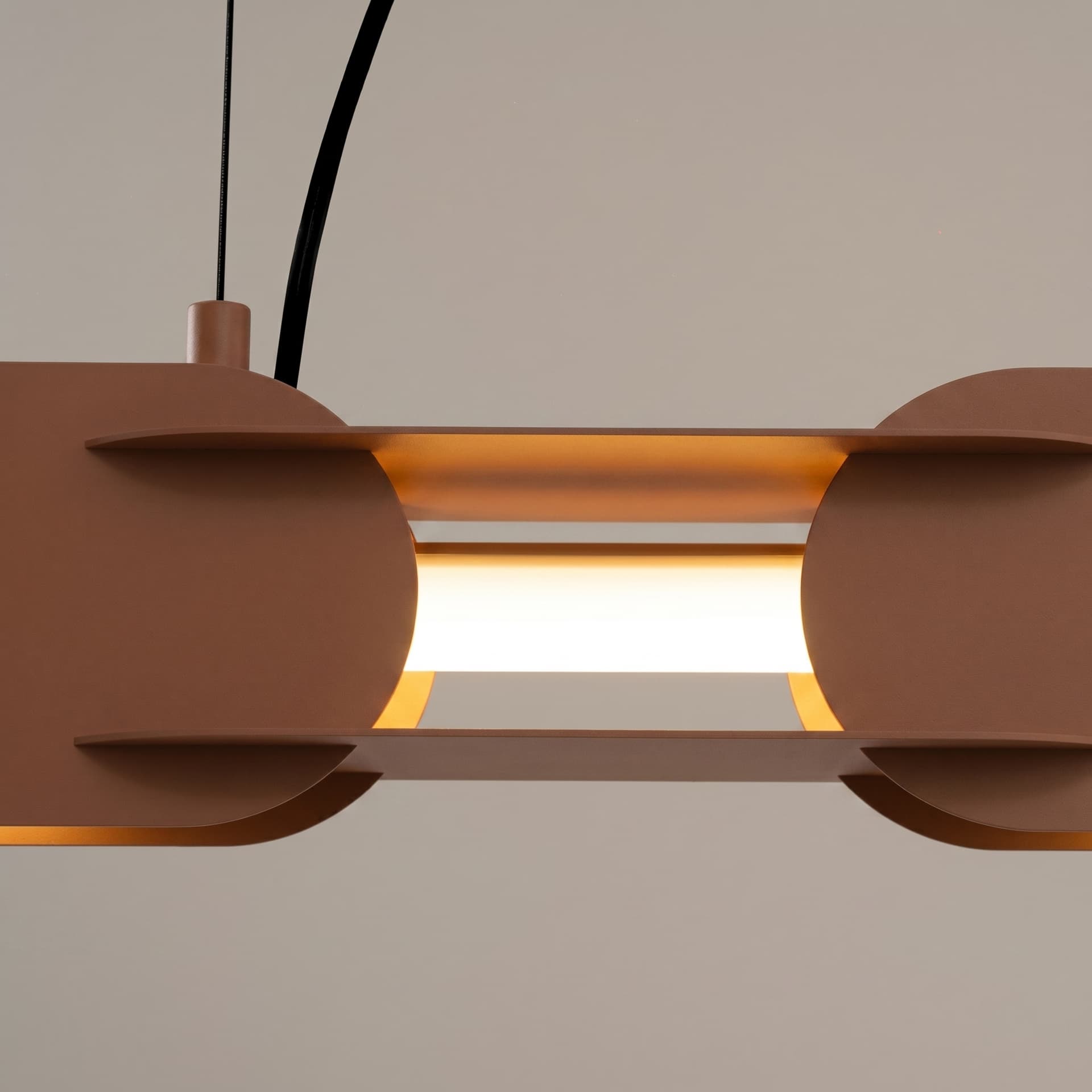 Pendant lamp CHAIN 158 cm, mocha, Thoro - 312811