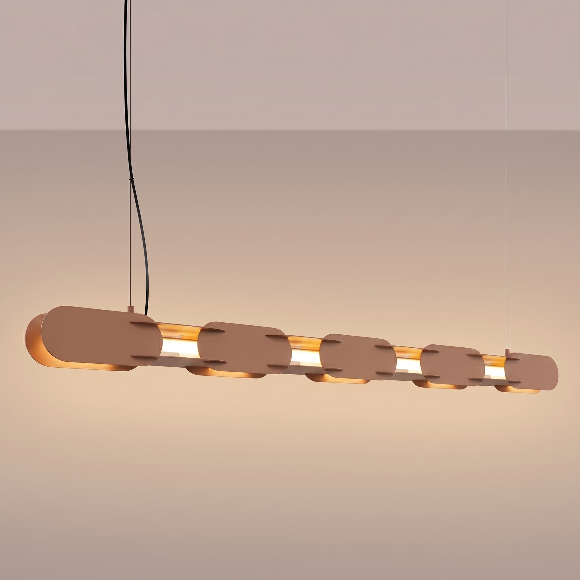 Pendant lamp CHAIN 158 cm, mocha, Thoro - 312810
