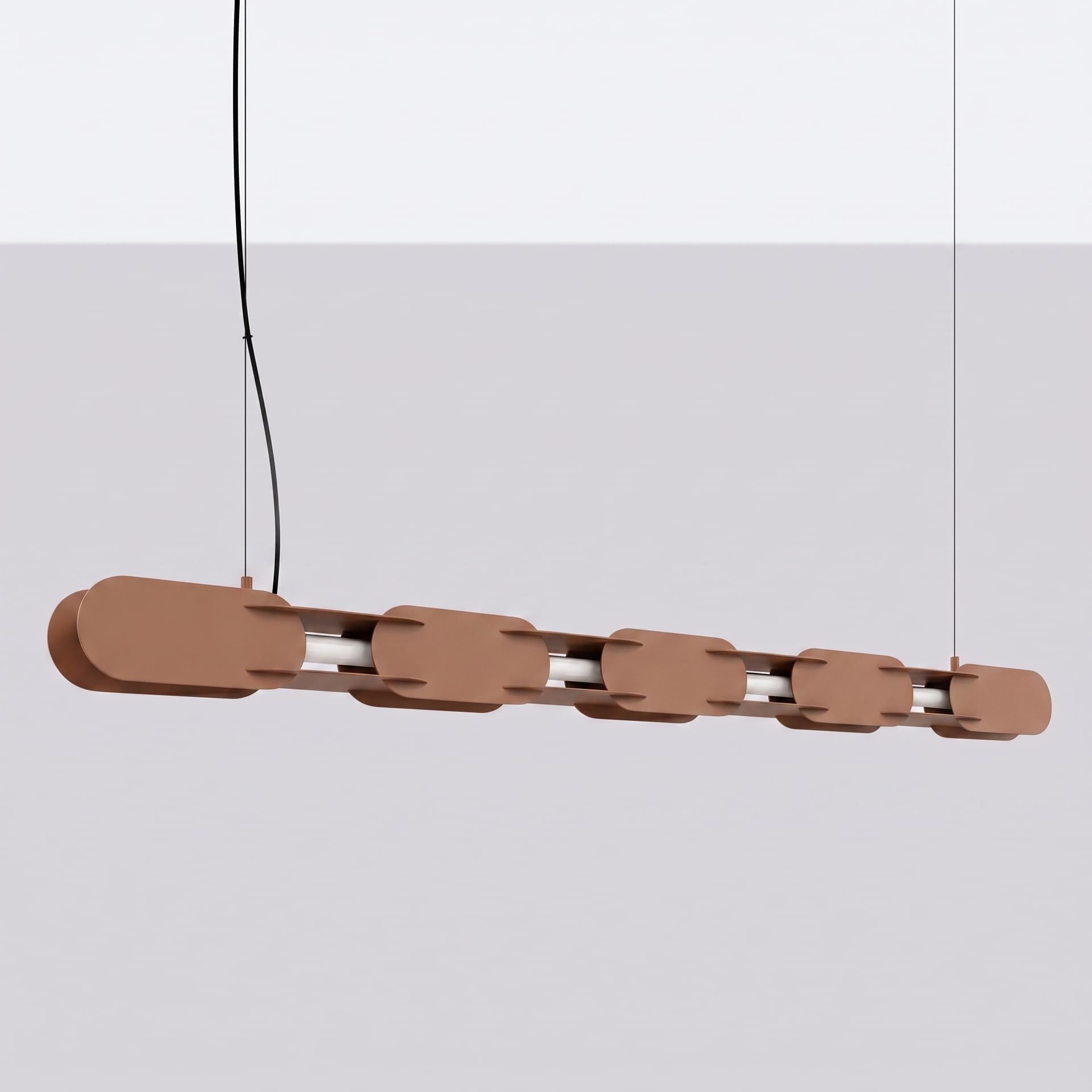 Pendant lamp CHAIN 158 cm, mocha, Thoro - 312809