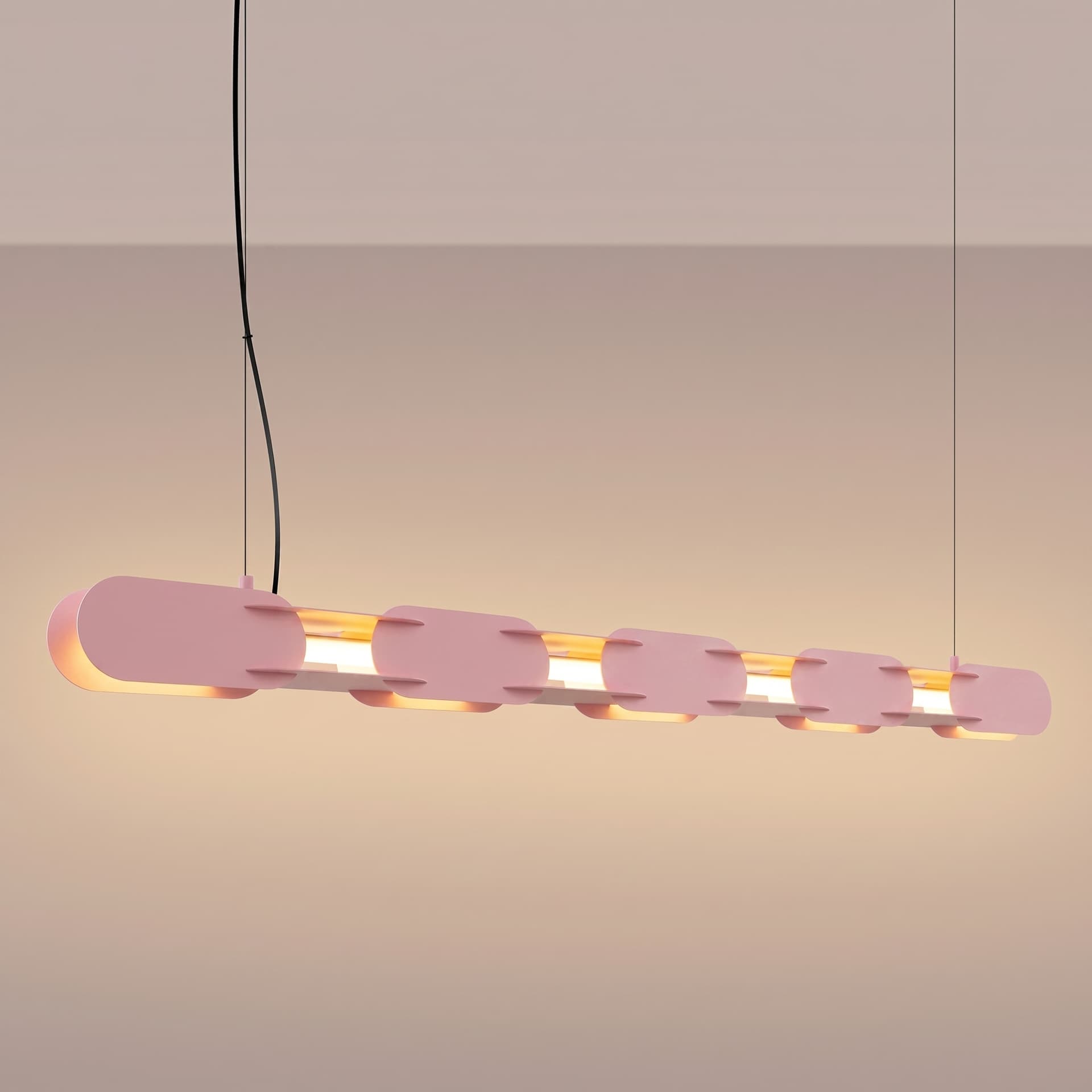Pendant lamp CHAIN 158 cm, pink, Thoro - 312794