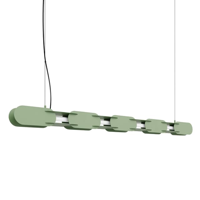Pendant lamp CHAIN 158 cm, sage green, Thoro - DIMENSION