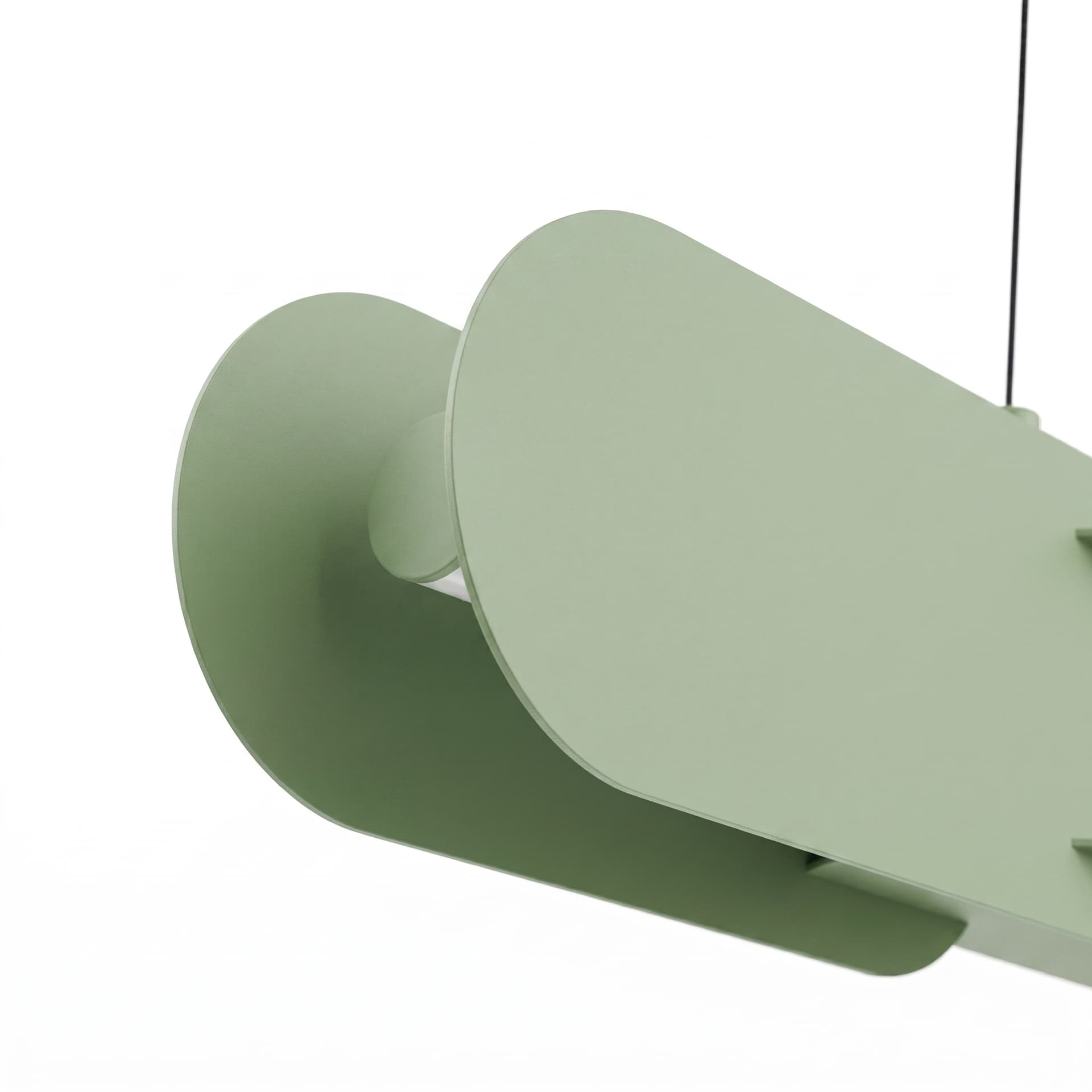 Pendant lamp CHAIN 158 cm, sage green, Thoro - 312788