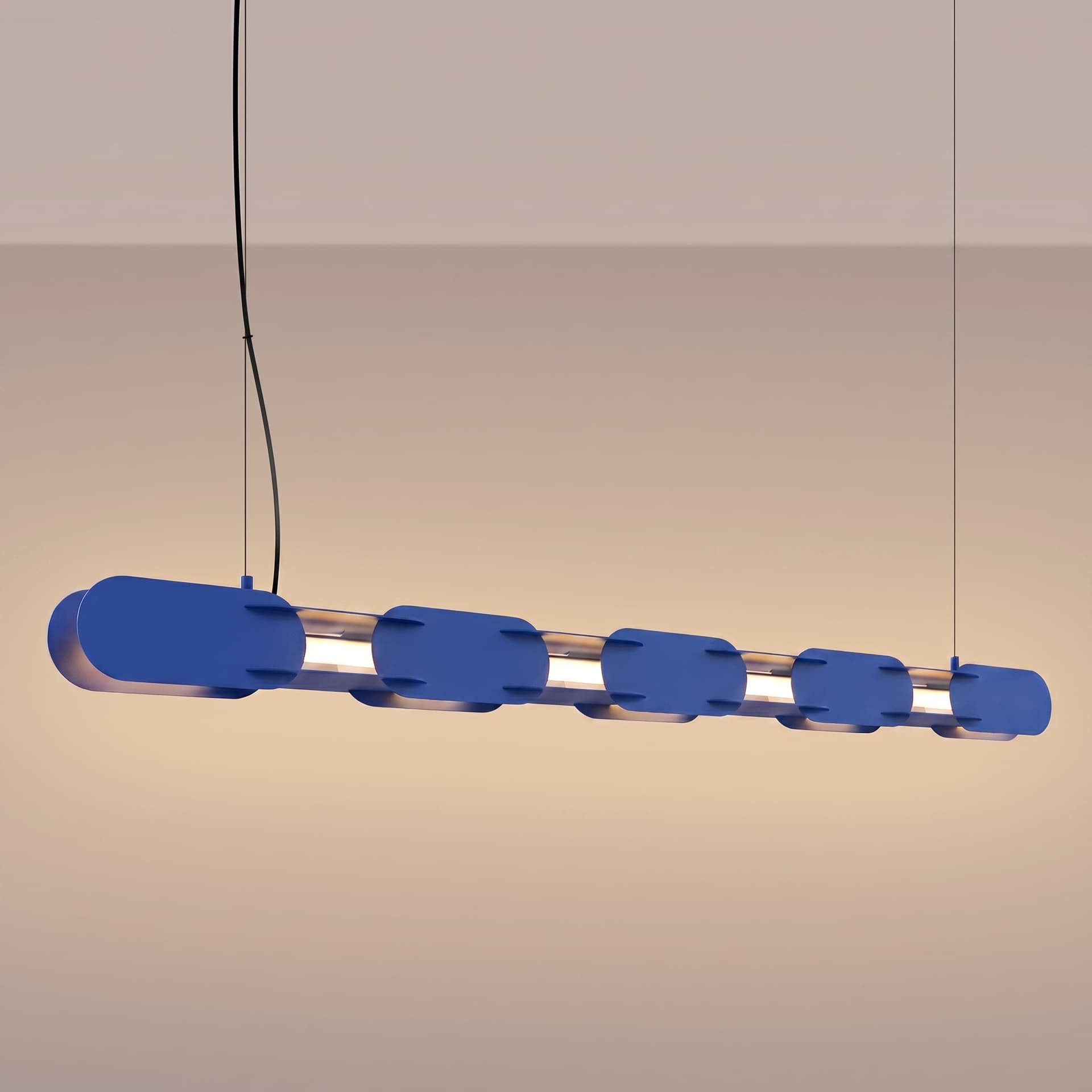 Pendant lamp CHAIN 158 cm, ultramarine, Thoro - 313005