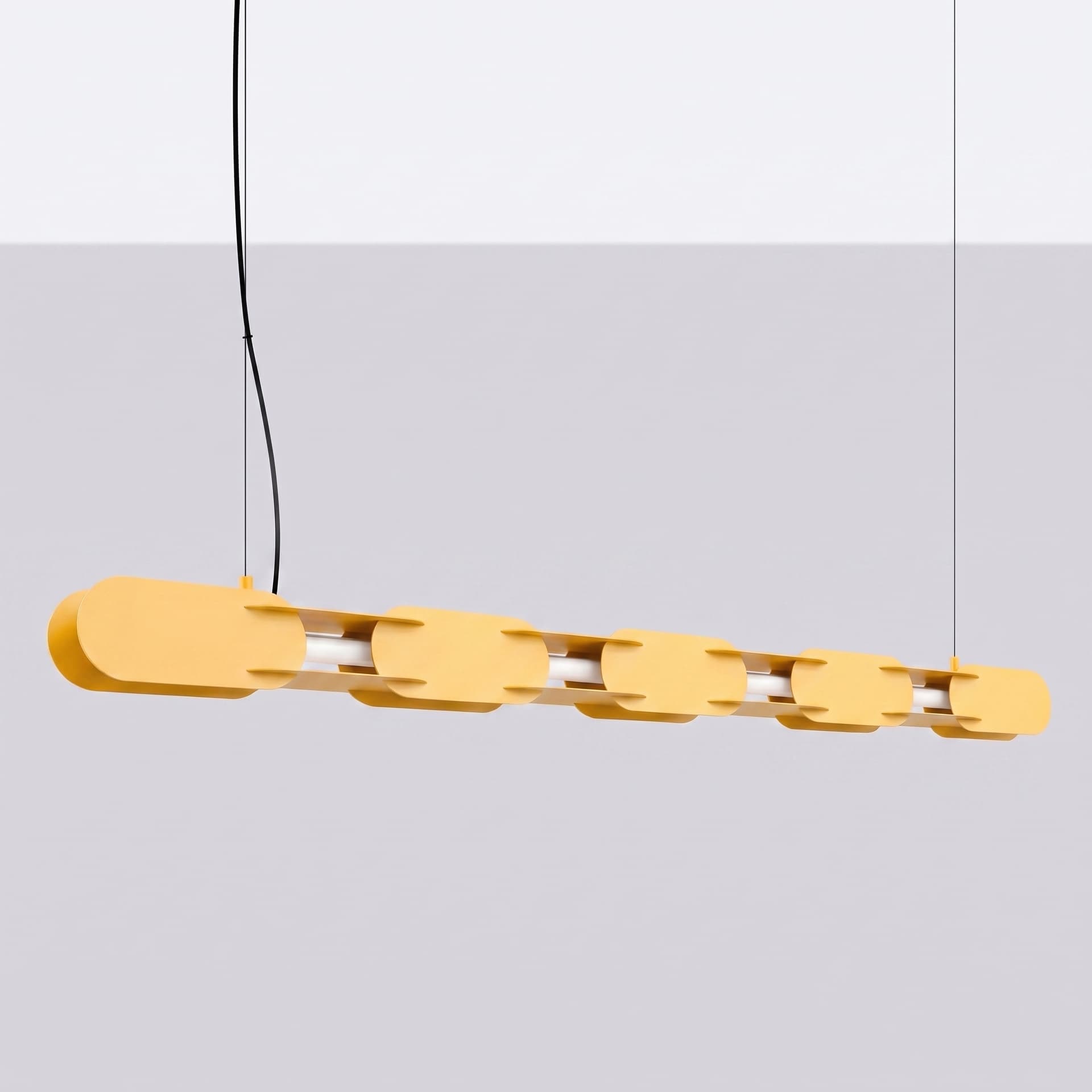Pendant lamp CHAIN 158 cm, yellow, Thoro - 312988