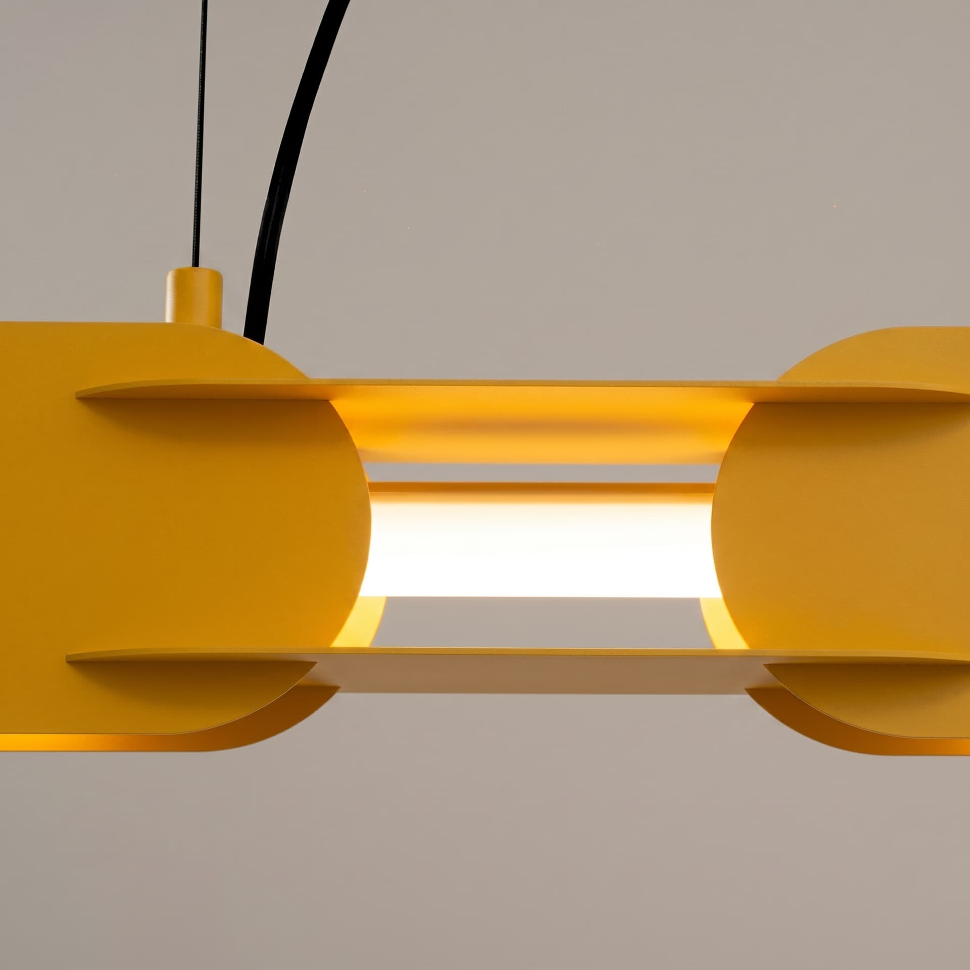Pendant lamp CHAIN 158 cm, yellow, Thoro - 312990