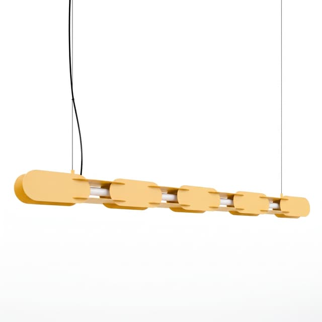 Pendant lamp CHAIN 158 cm, yellow, Thoro - DIMENSION
