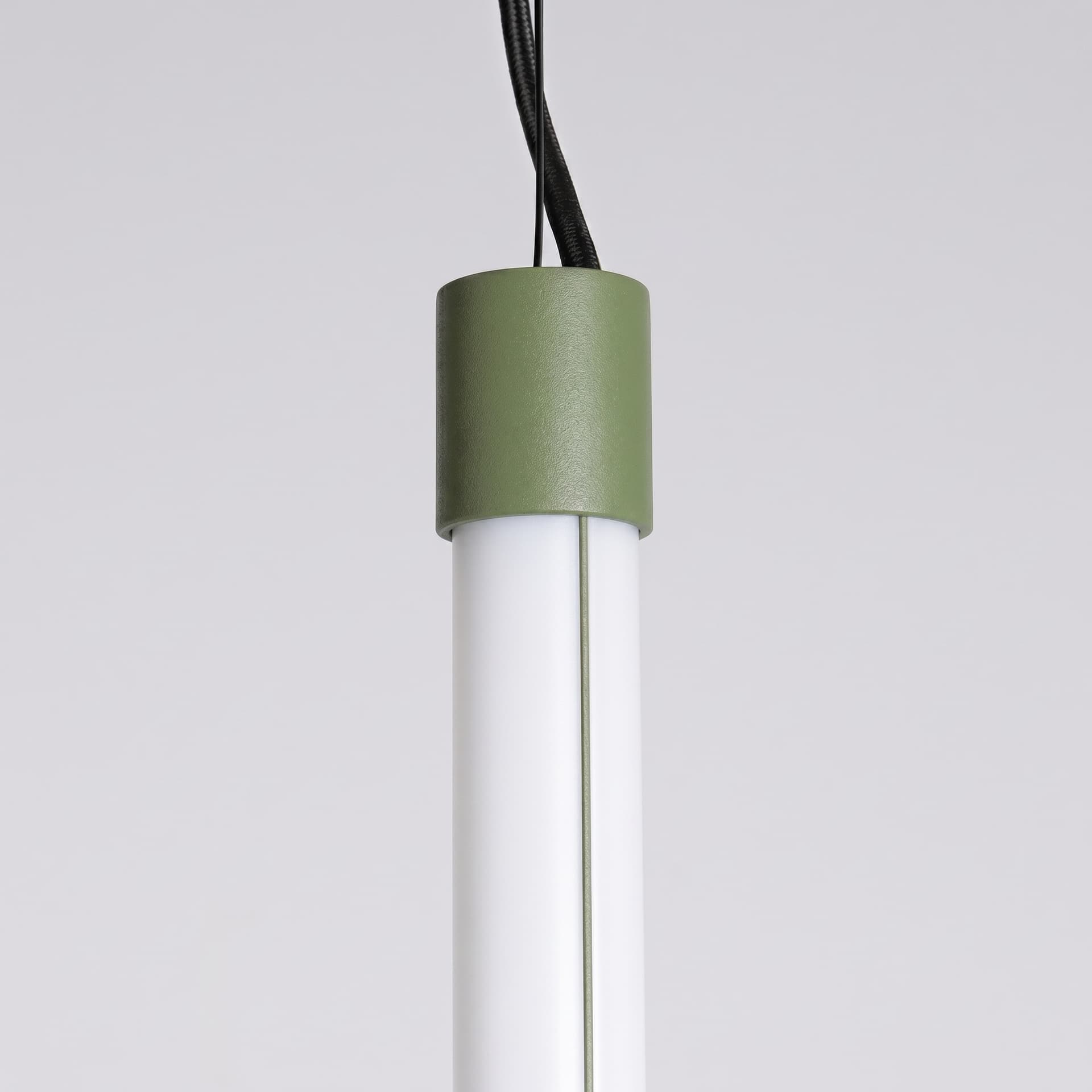 Pendant lamp TRANG 100 cm, sage green, white, black, Thoro - 312983