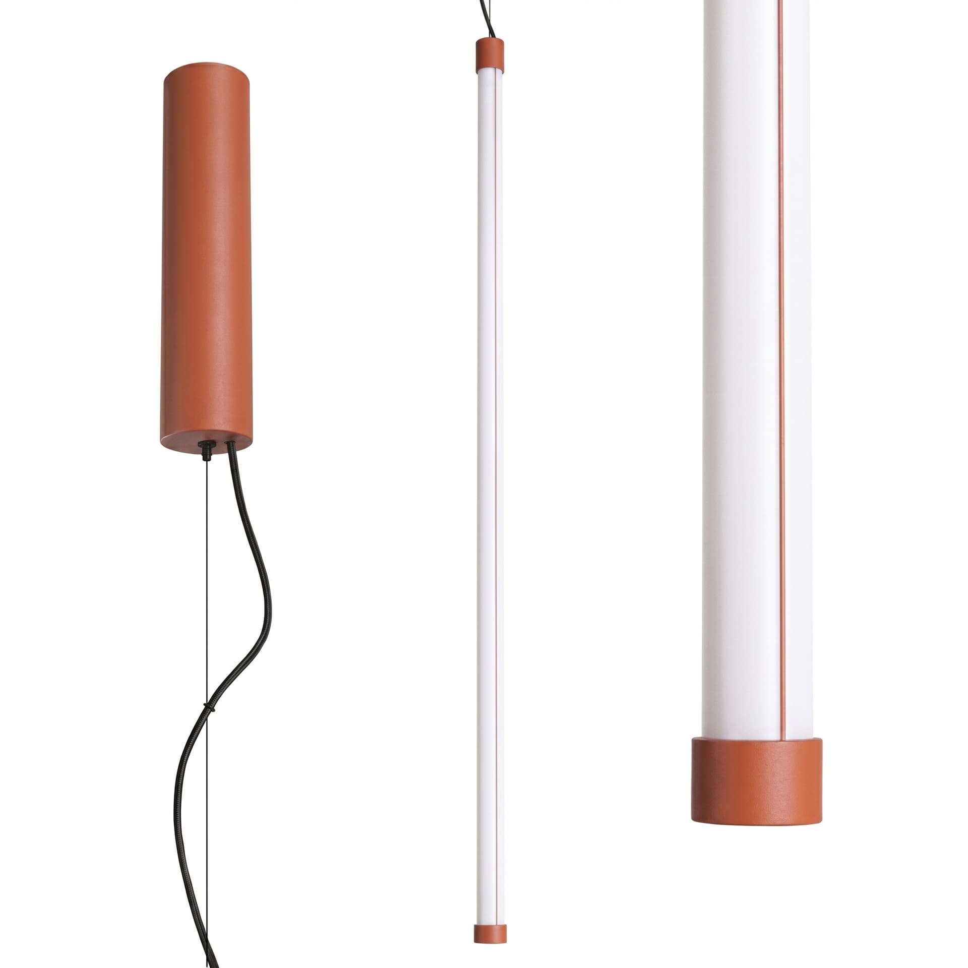 Pendant lamp TRANG 100 cm, ochre red, Thoro - 312954