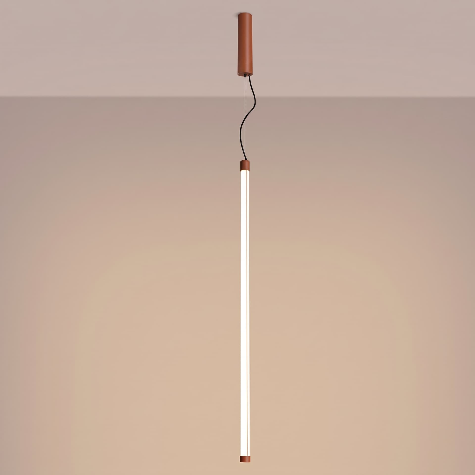 Pendant lamp TRANG 100 cm, ochre red, Thoro - 312957