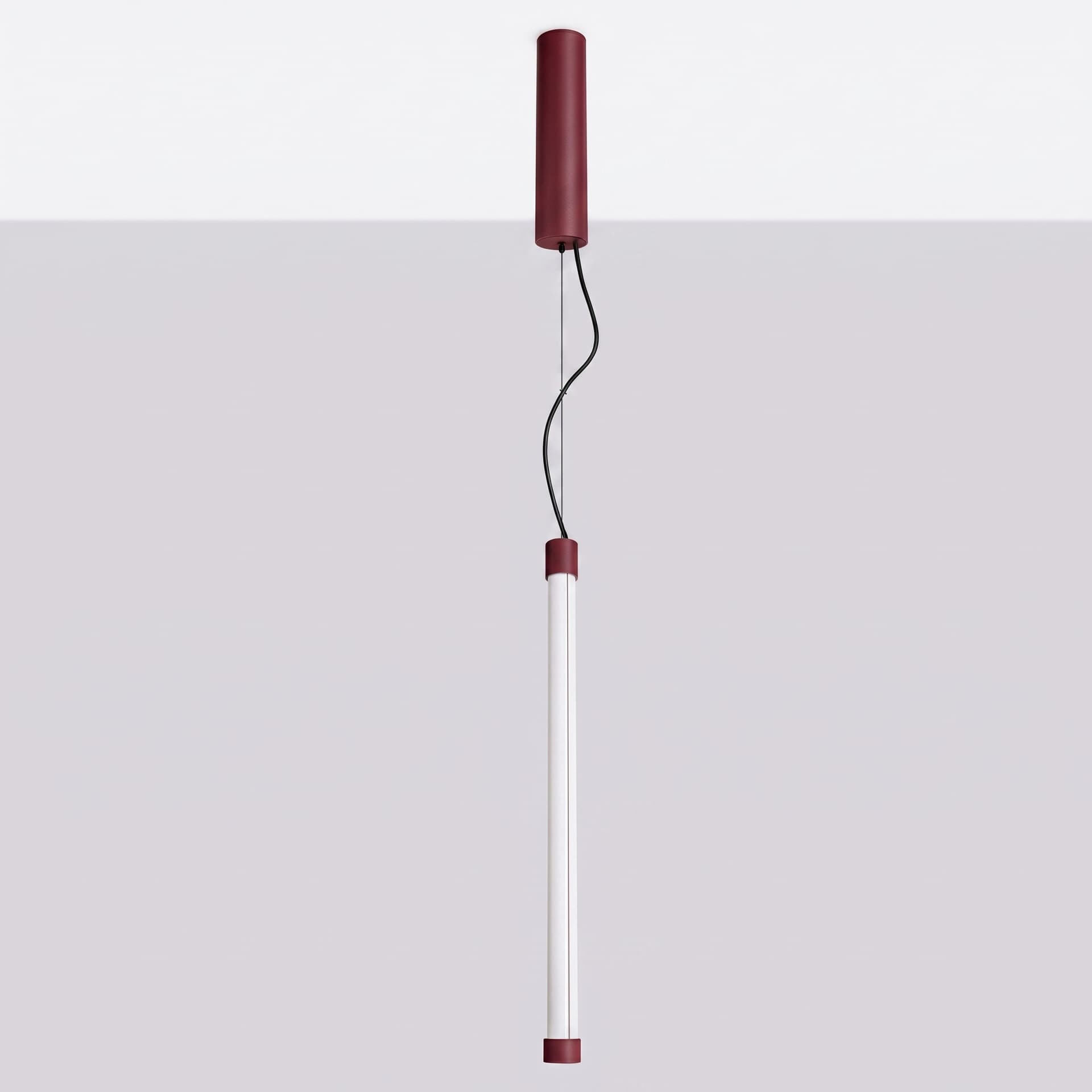 Pendant lamp TRANG 50 cm, burgundy, Thoro - 312948