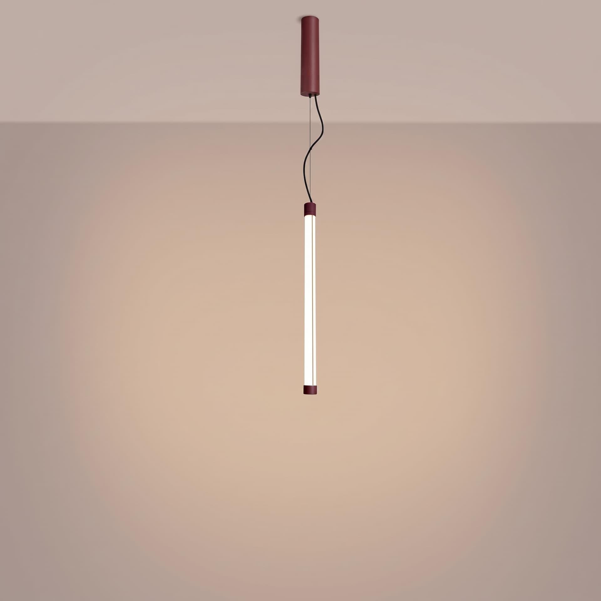 Pendant lamp TRANG 50 cm, burgundy, Thoro - 312949