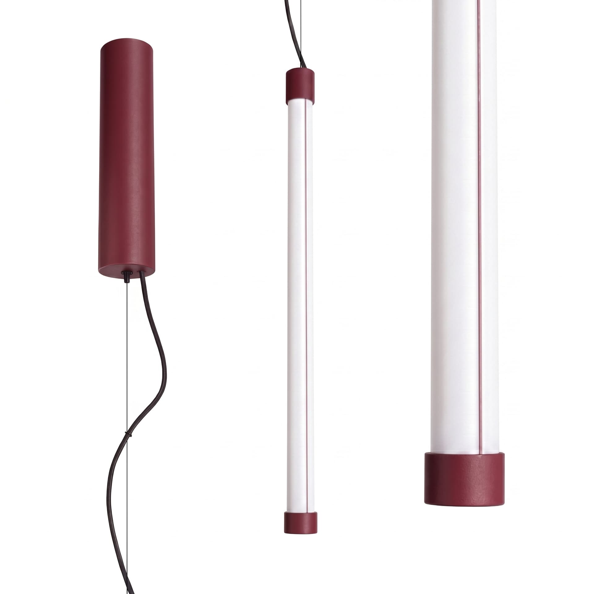 Pendant lamp TRANG 50 cm, burgundy, Thoro - 312946