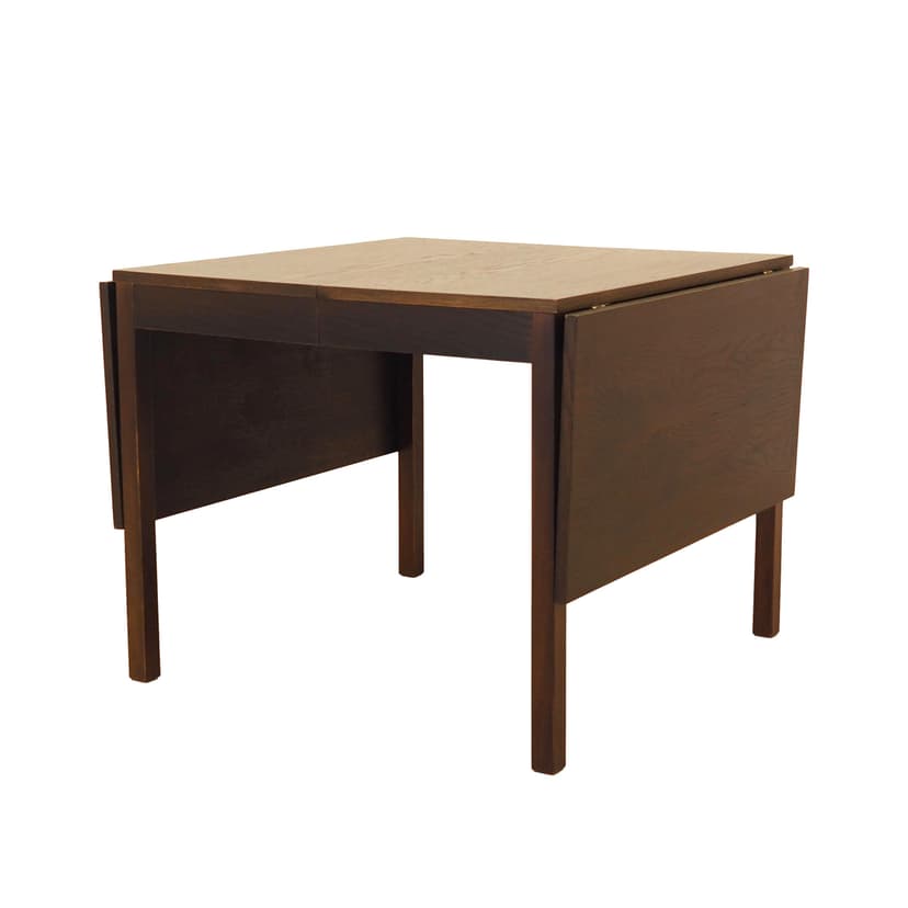Dining Table, brown oak, Denmark, 1970s.