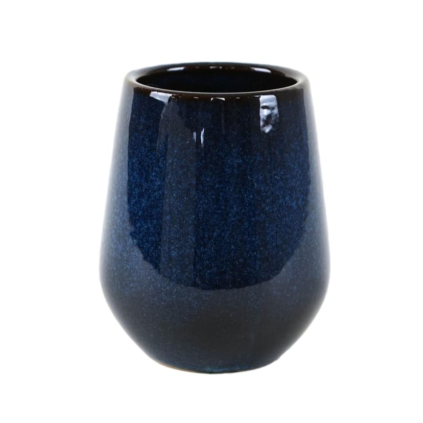 Vase, blue, ceramic, Denmark, 1970s.