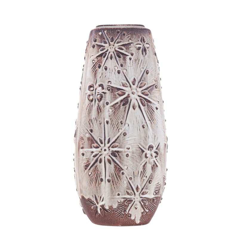 Vase, beige brown, ceramics, Germany, 1960s.