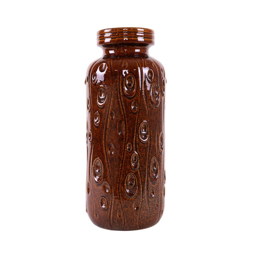 Vase, brown ceramic, Germany, 1960s.