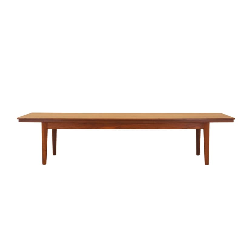 Lowboard, honey oak, teak, Denmark, 1970s.