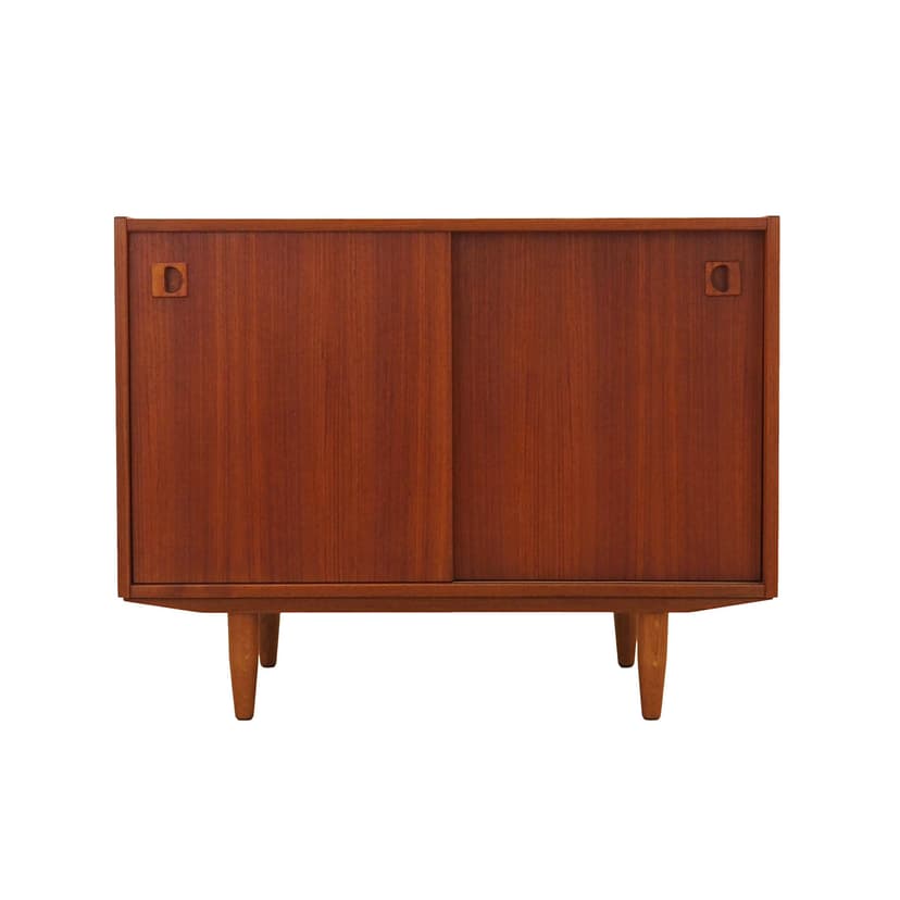 Cabinet, brown teak, Denmark, 1970s.