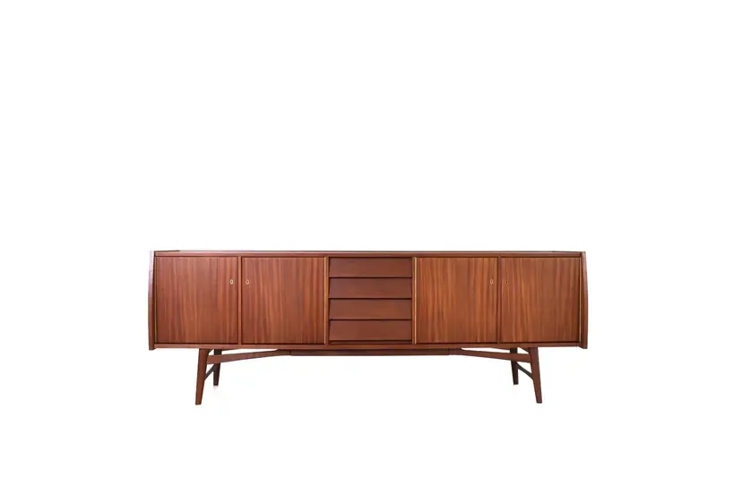 Sideboard, brown teak, Denmark, 1960s.