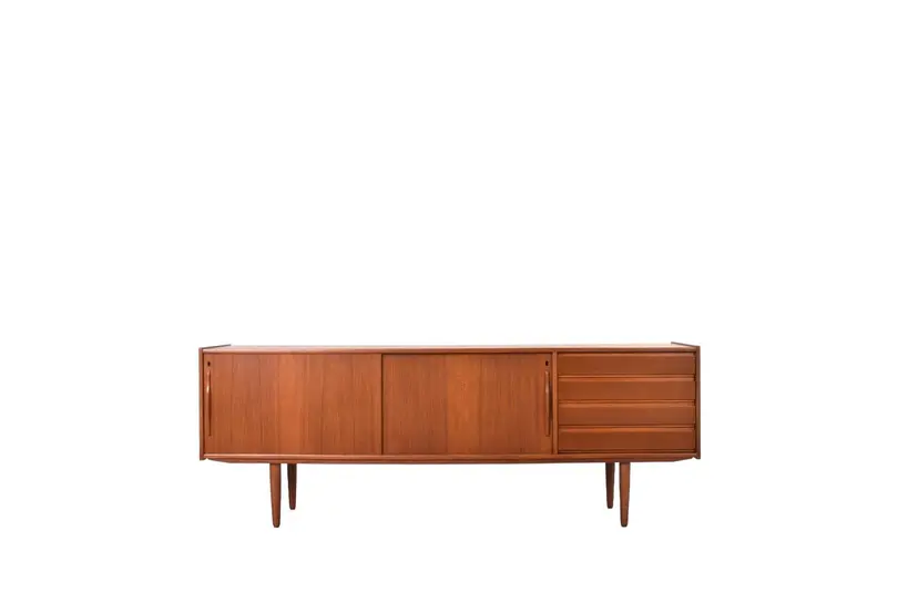 Sideboard, brown teak, Denmark, 1960s.