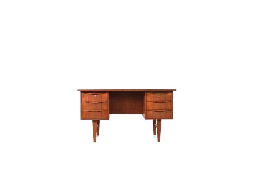 Desk, brown, teak, Denmark, 1960s
