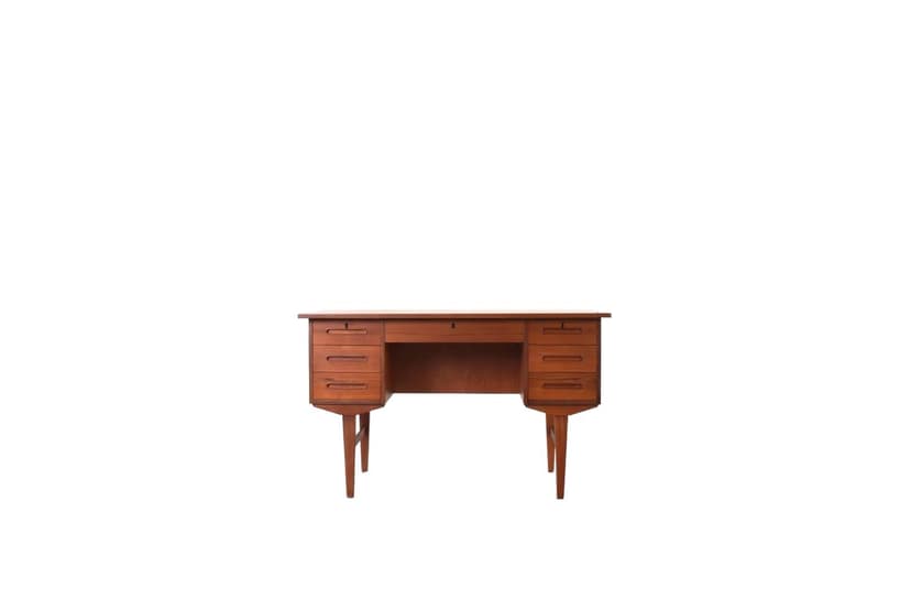 Desk, brown teak, Denmark, 1960s.