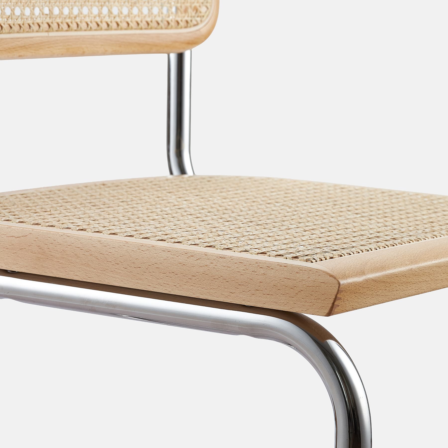 Hoker z gietej stali wg proj. M. Breuer, wys.93 cm, Bauhaus, naturalny buk - 350467