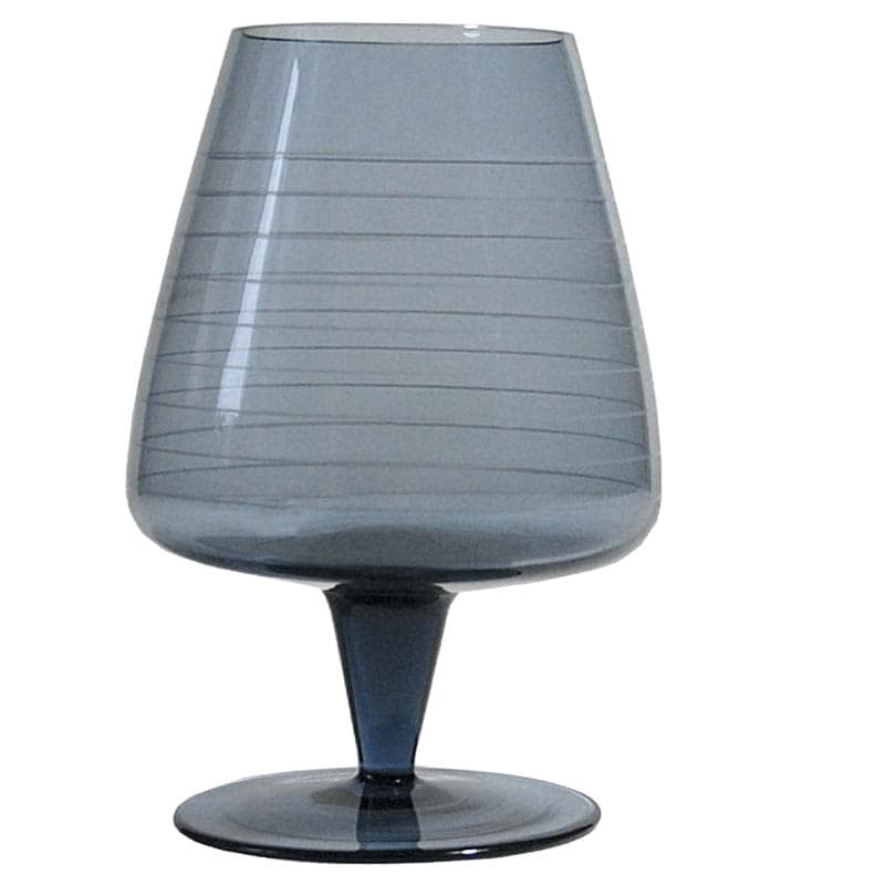 Wazon, mid-century modern, niebieski transparentny, szkło, Niemcy, lata 60.