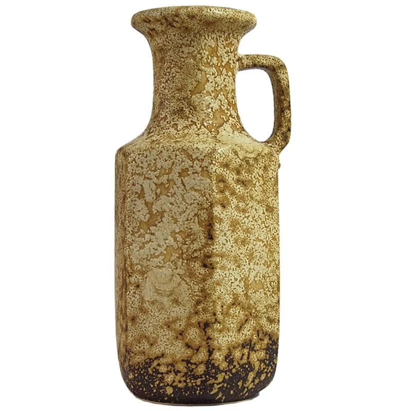 Wazon fat lava, beżowy, ceramika, Scheurich Keramik, Niemcy, lata 70.