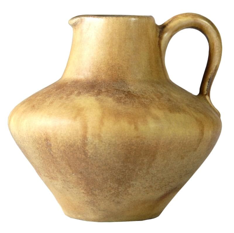 Dzbanek, ochra żółta brązowa, ceramika, Dania, lata 60.
