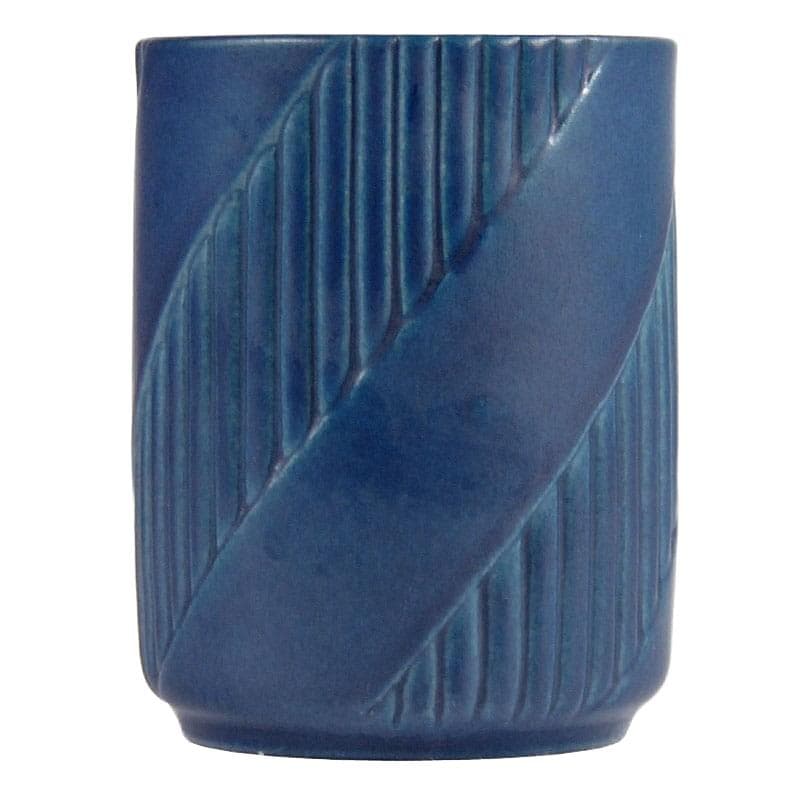 Wazon art déco, kobaltowy, ceramika, Ipsen, Dania, lata 20.