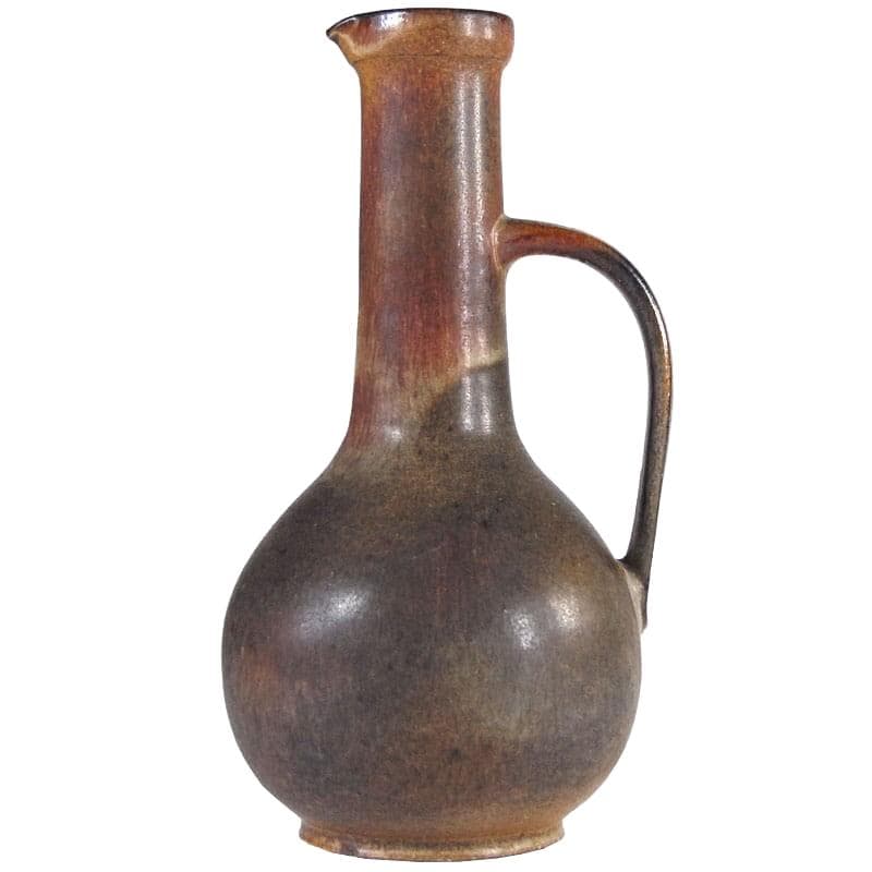 Wazon ceramiczny, brązowy, ceramika, Belgia, lata 60.