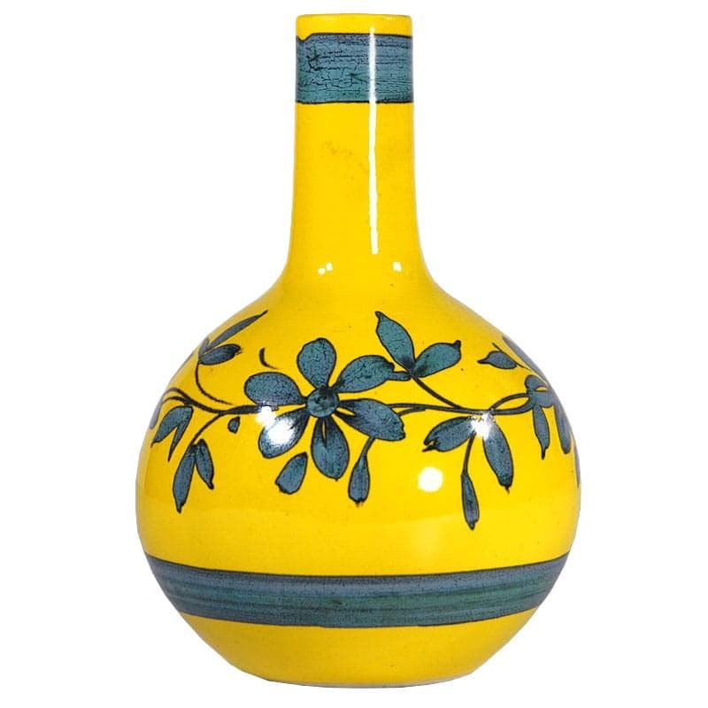 Wazon ceramiczny żółty, Włochy, lata 60.