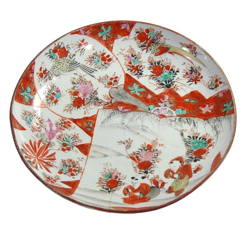 Patera Imari, fajans wielobarwny, Japonia, początek XX w.