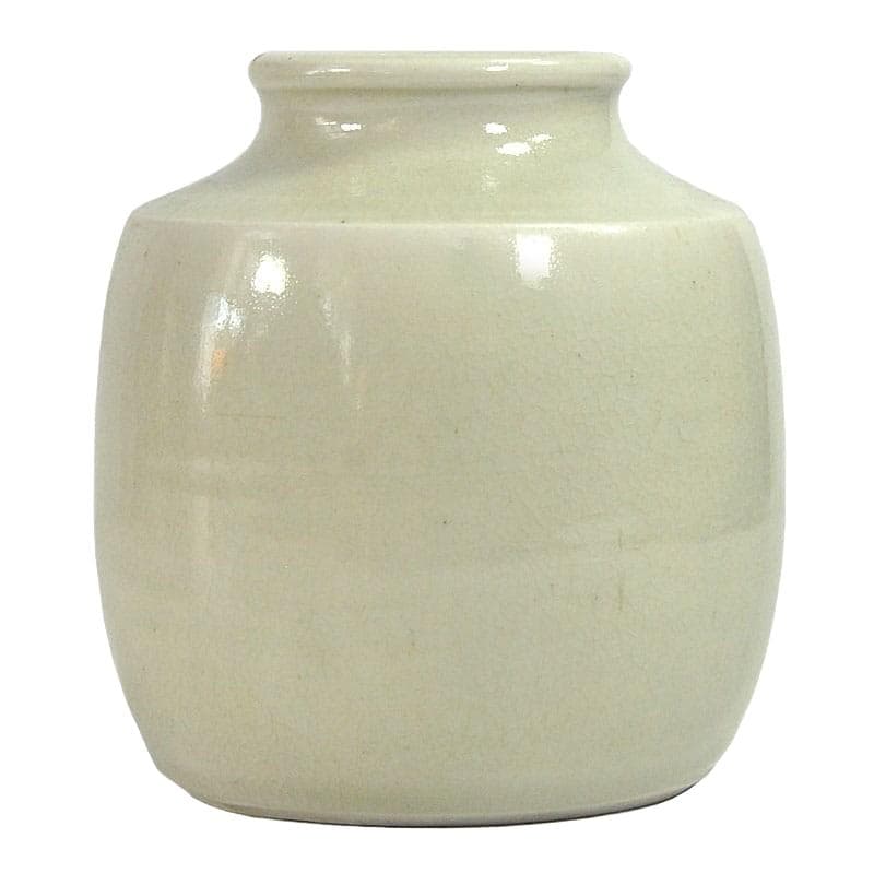 Wazon ceramiczny, beżowy, ceramika, Japonia, lata 90.