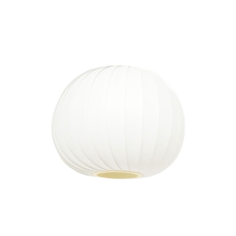 Pendant lamp Menuett, white plastic, by L. Schiøler, Denmark, 1970s.