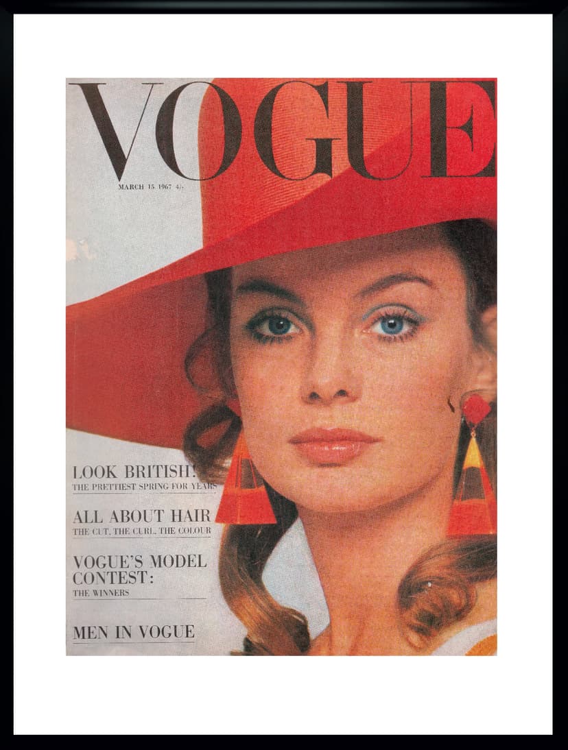Poster VOGUE Cover 30x40 cm, paper, black plexiglass, United Kingdom, 1960s.