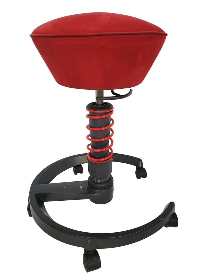 Office Chair Aeris Swoppster 3D, red fabric, black plastic, 1990s.