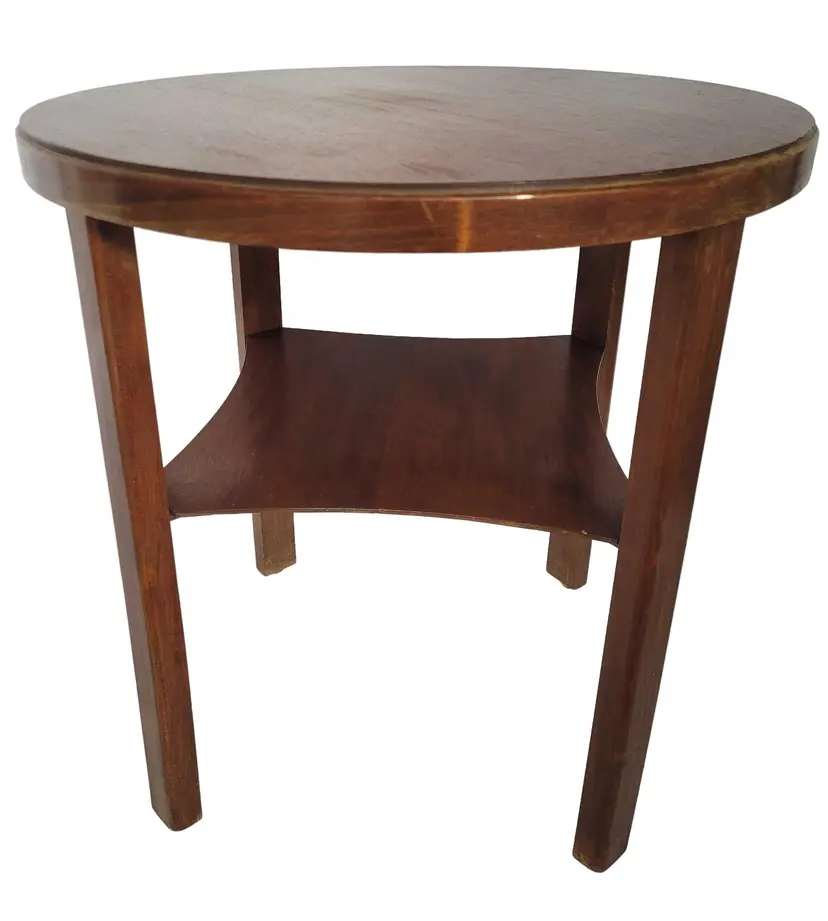 Side table Art Deco, brown wood, 1930s.