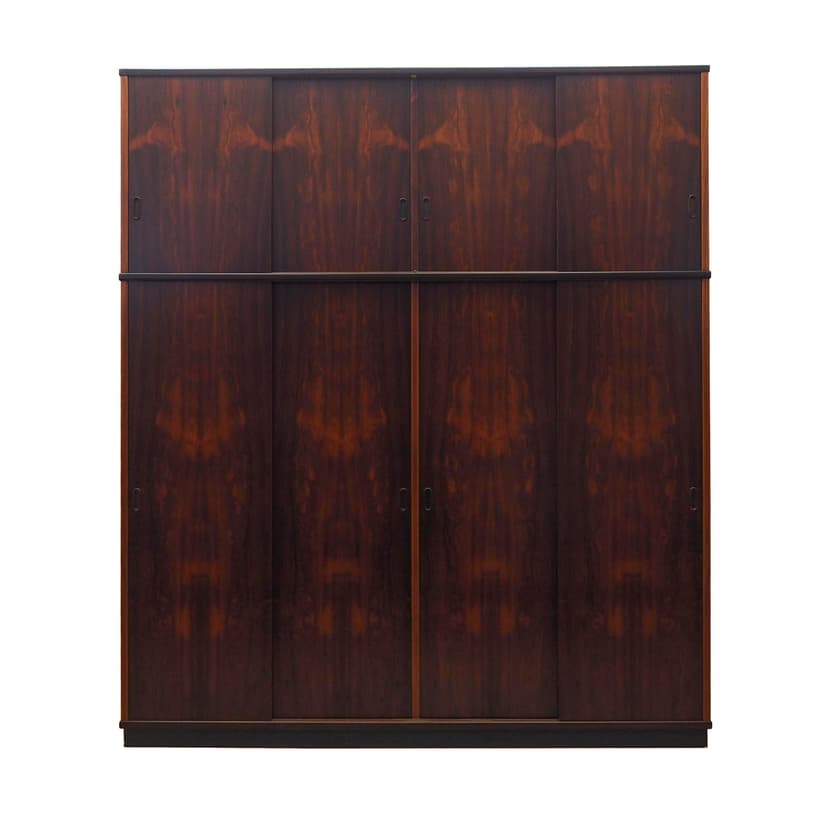 Wardrobe, brown rosewood, wood, Denmark, 1970s.