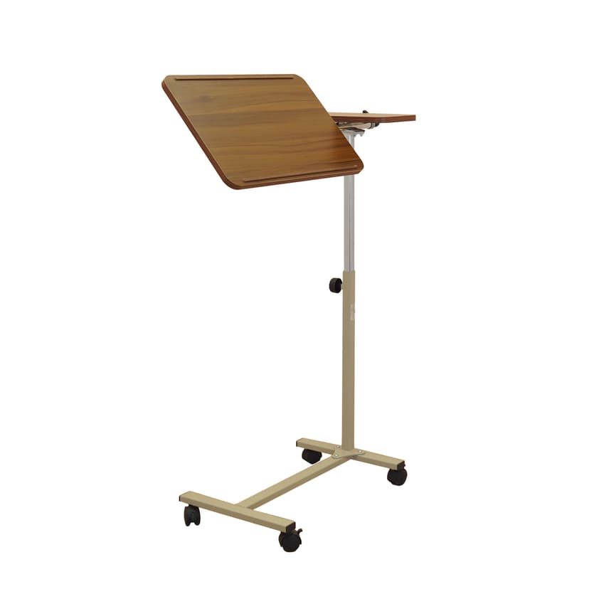 Music stand, brown walnut, beige metal, Denmark