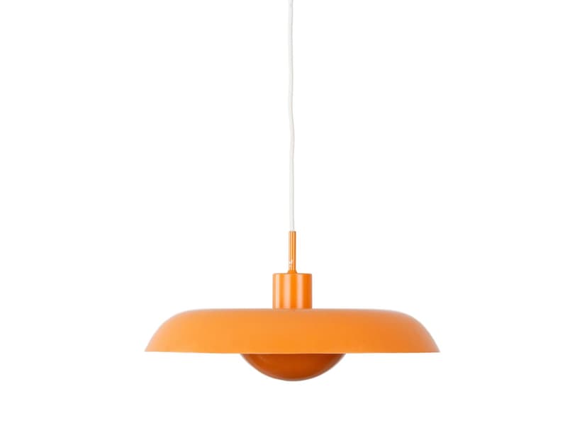 Pendant Lamp RA, orange metal, by P. Hein, Lyfa, Denmark, 1970s.