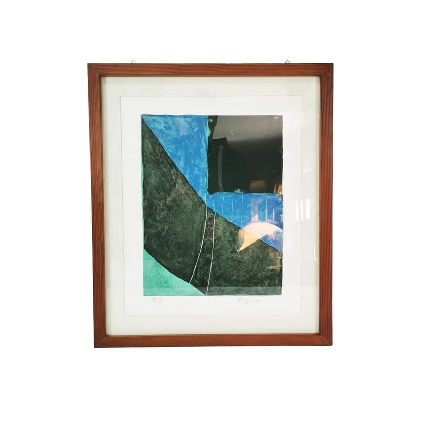 Litografia 58,5x50 cm, papier, proj. E. Hofschen, Niemcy, lata 90.