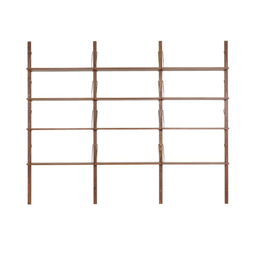 Regał systemowy, brązowy, teak, Dania, lata 70.