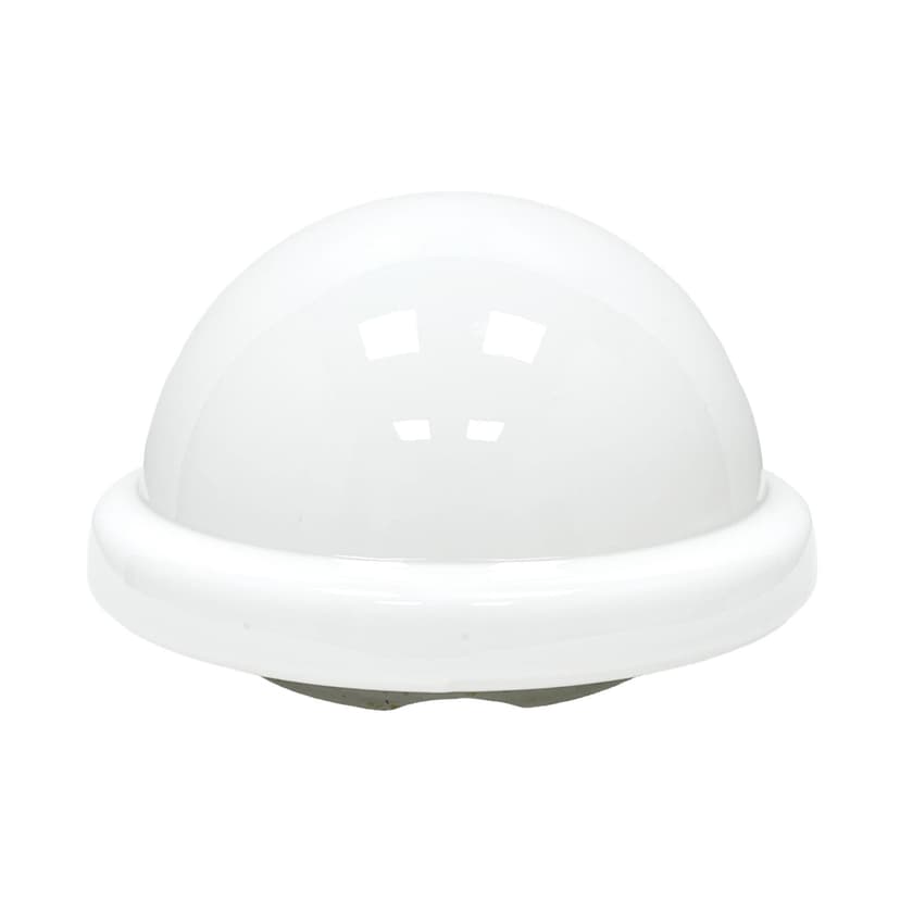 Flush mount, white glass, metal, Poland, 1970s.