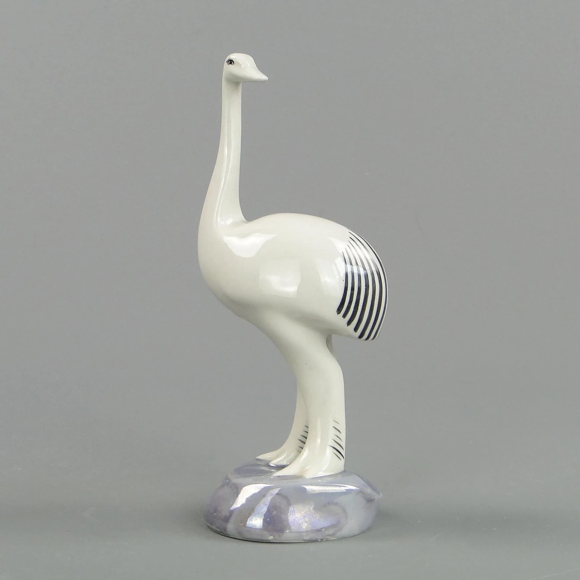 Ivory Porcelain Ostrich Figurine, by H. Orthwein, Poland, 1960s - 25521