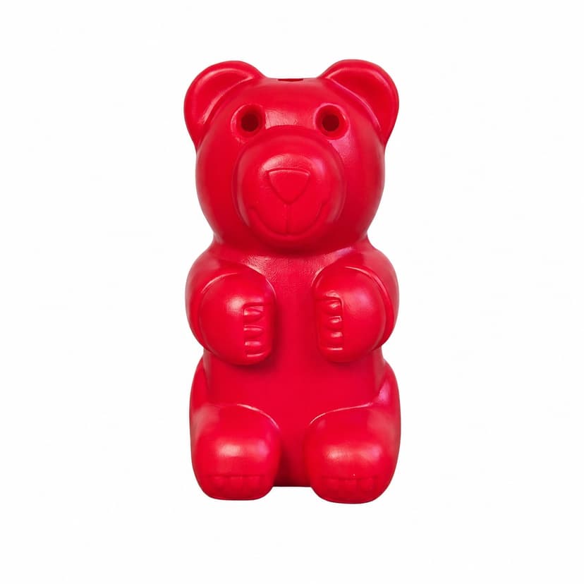 Nawilżacz powietrza, miś Haribo, plastik czerwony, Niemcy, lata 90.