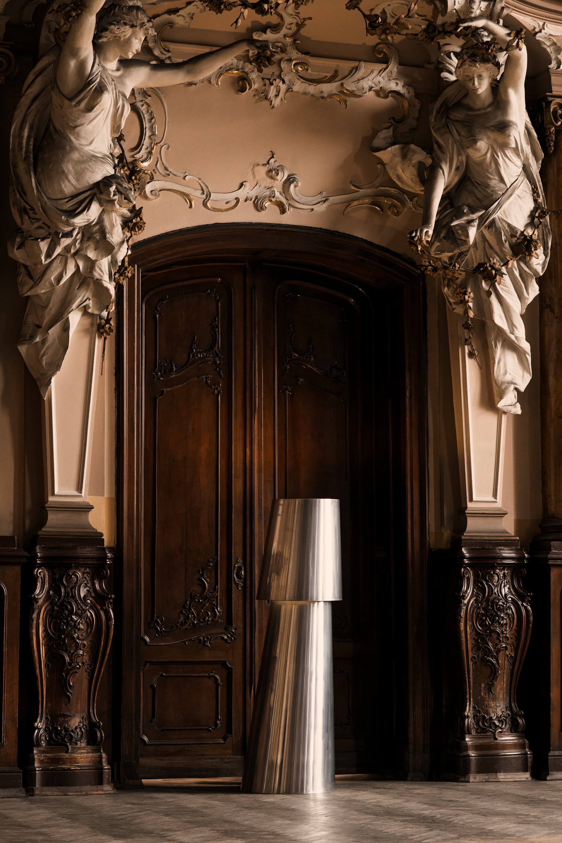 Lampa podłogowa object120 srebrna, aluminium, NG Design - 342683
