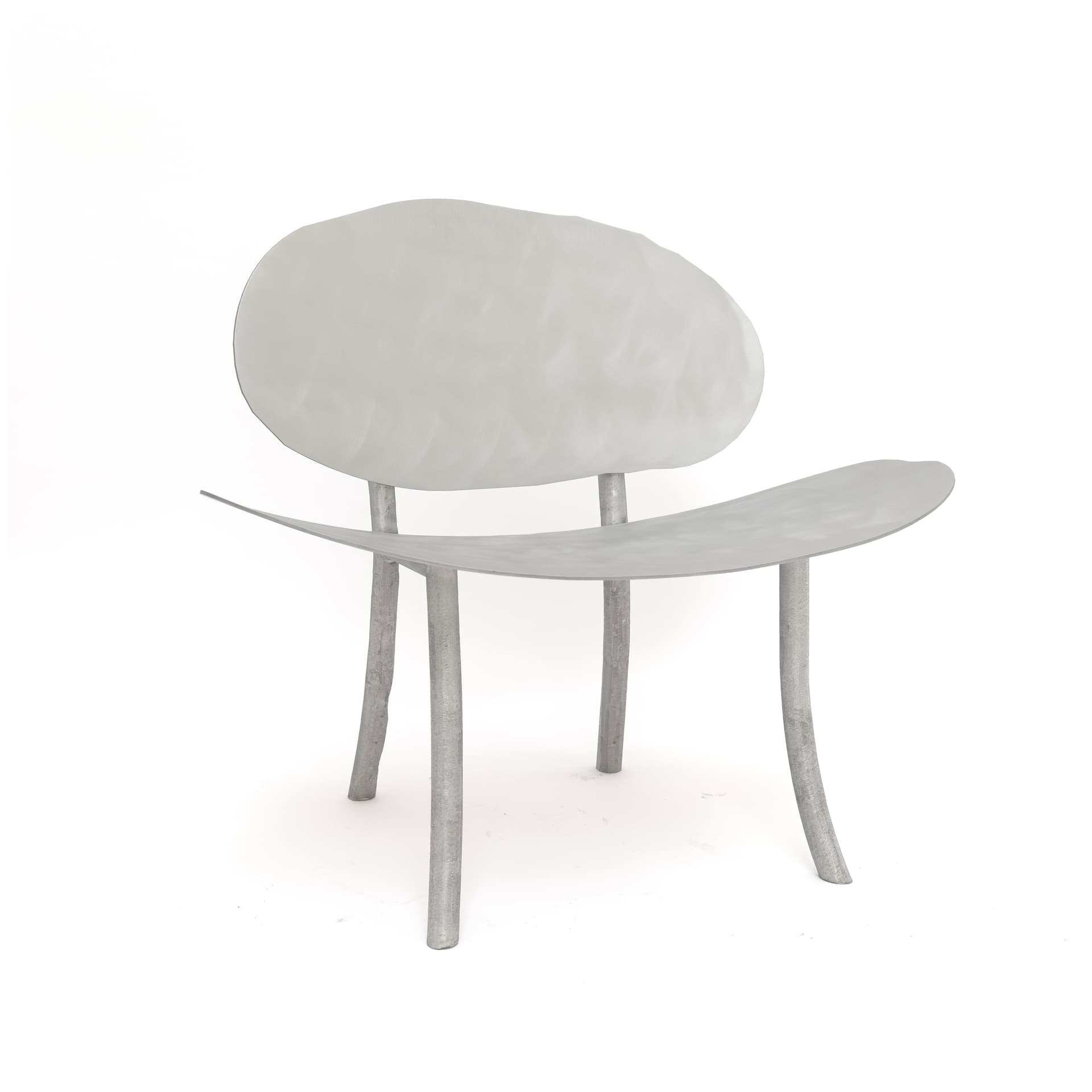 Fotel object123 srebrny, aluminium, NG Design